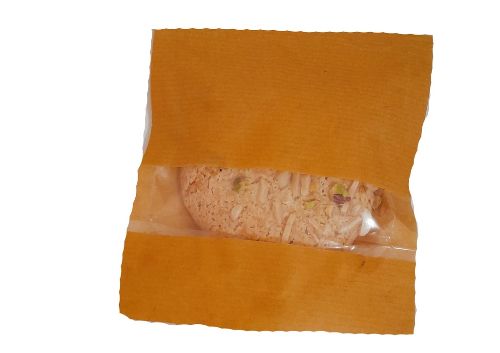 Almond Tabriz Qurabiya (original) packaging with paper window